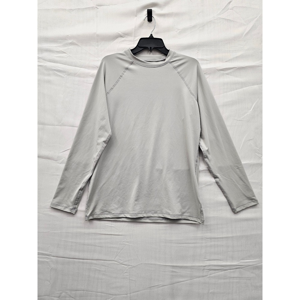 Goodfellow & Co Mens Long Sleeve Rashguard Light Gray Slim Fit Quick Dry M NEW